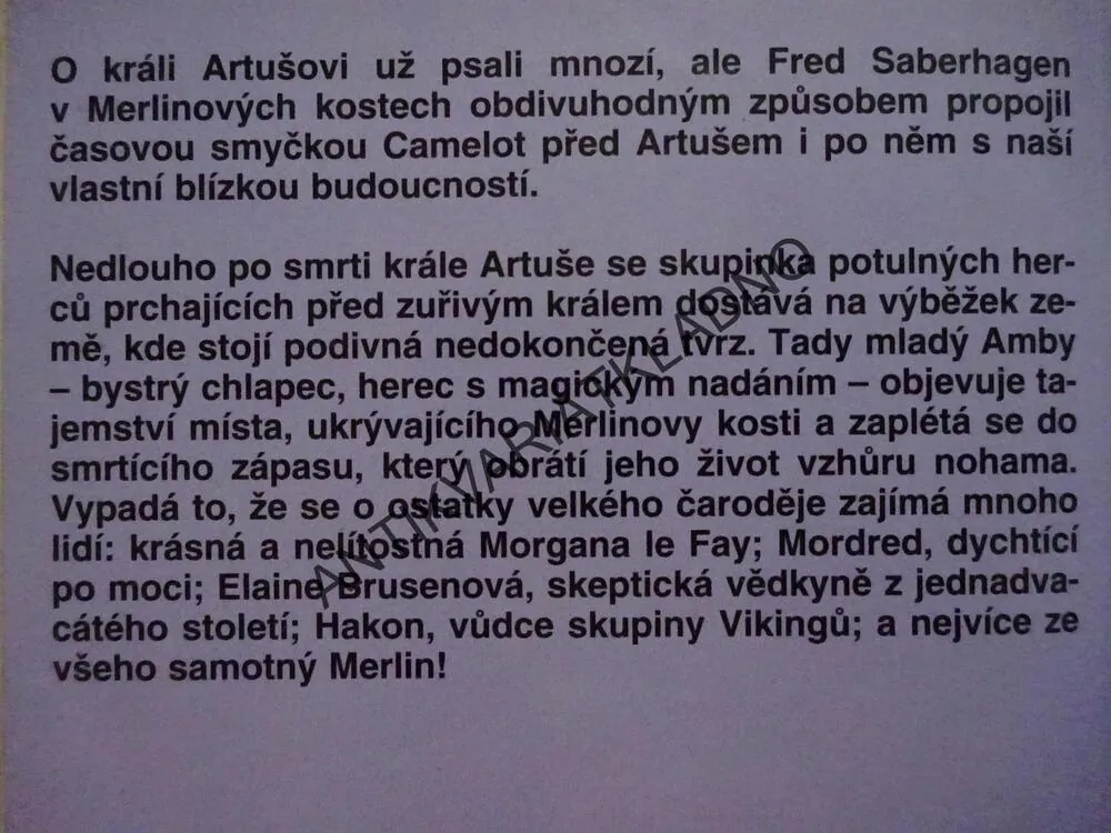 MERLINOVY KOSTI, FRED SABERHAGEN, **an