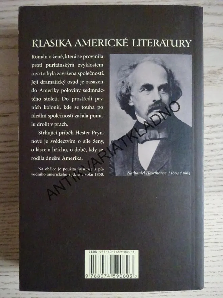 ŠARLATOVÉ PÍSMENO, NATHANIEL HAWTHORNE, **an