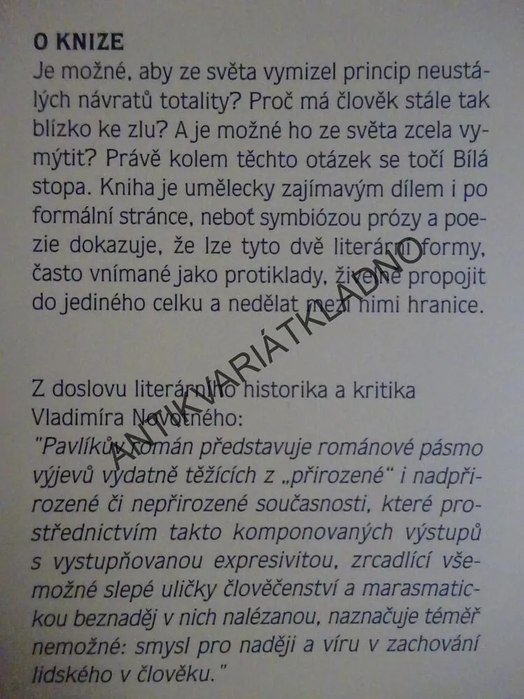 BÍLÁ STOPA, MICHAL REJŽO PAVLÍK, **an