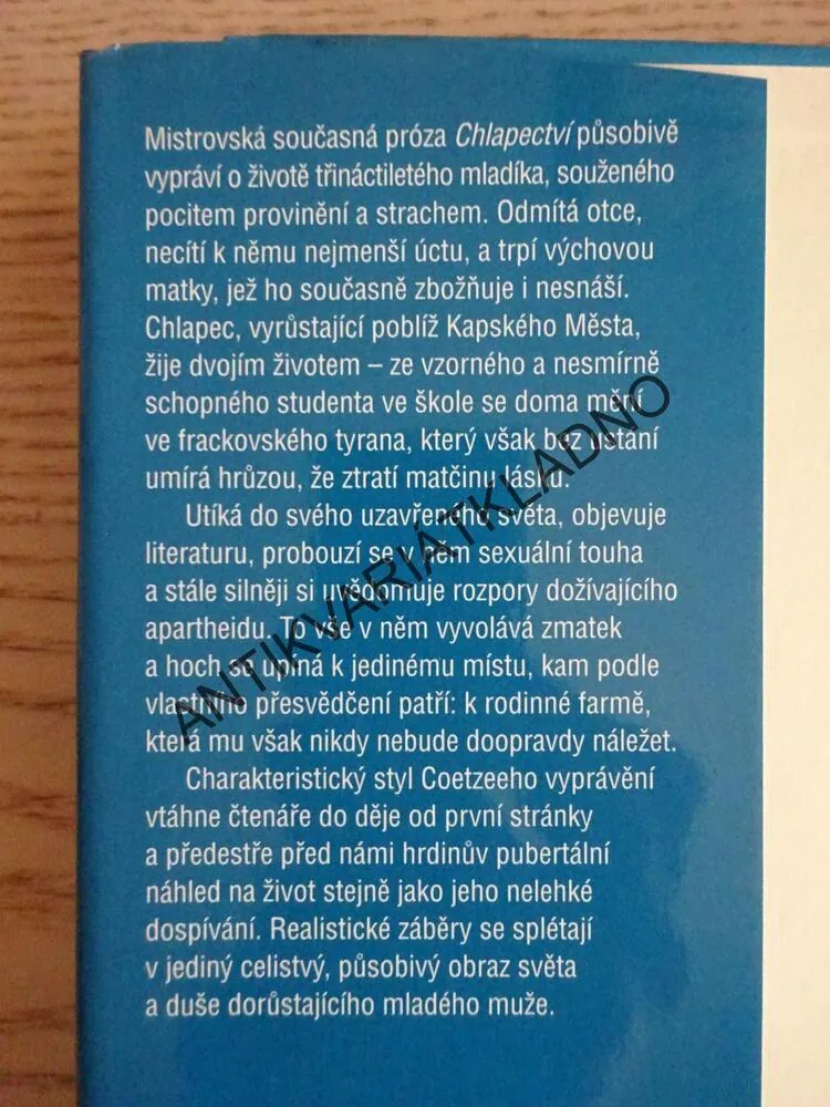 CHLAPECTVÍ, J. M. COETZEE, **an