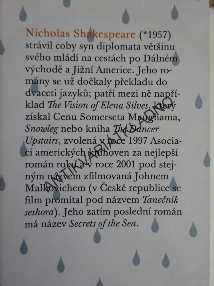 DĚDICTVÍ, NICHOLAS SHAKESPEARE, **an