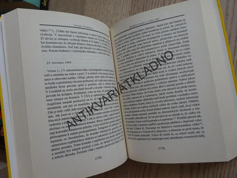 DENÍKY 1943-1945, JOSEPH GOEBBELS, **an