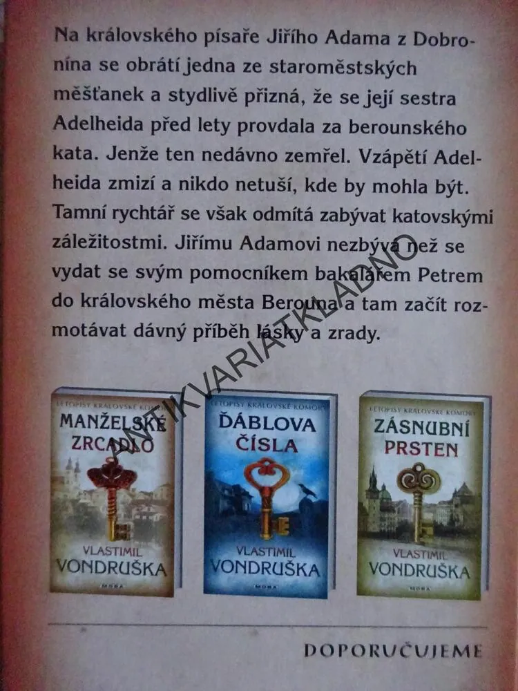 KATŮV ODKAZ, VLASTIMIL VONDRUŠKA, **an