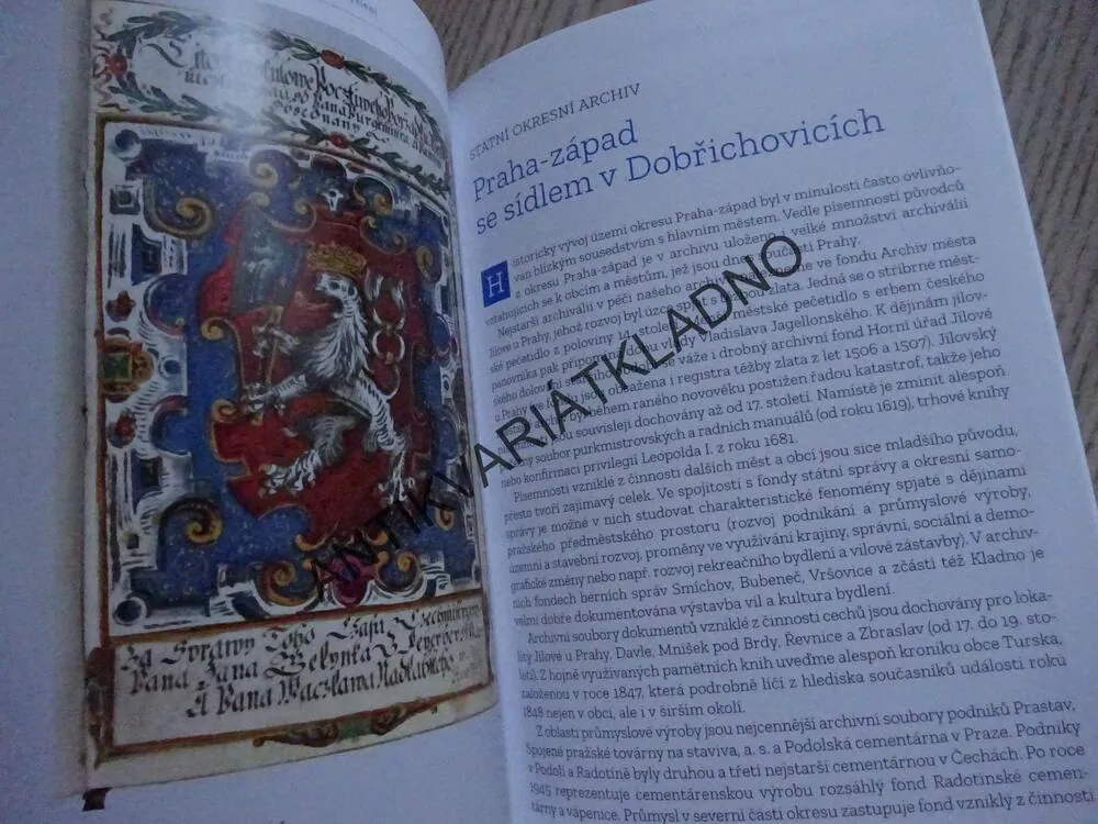 STÁTNÍ OBLASTNÍ ARCHIV V PRAZE, **an