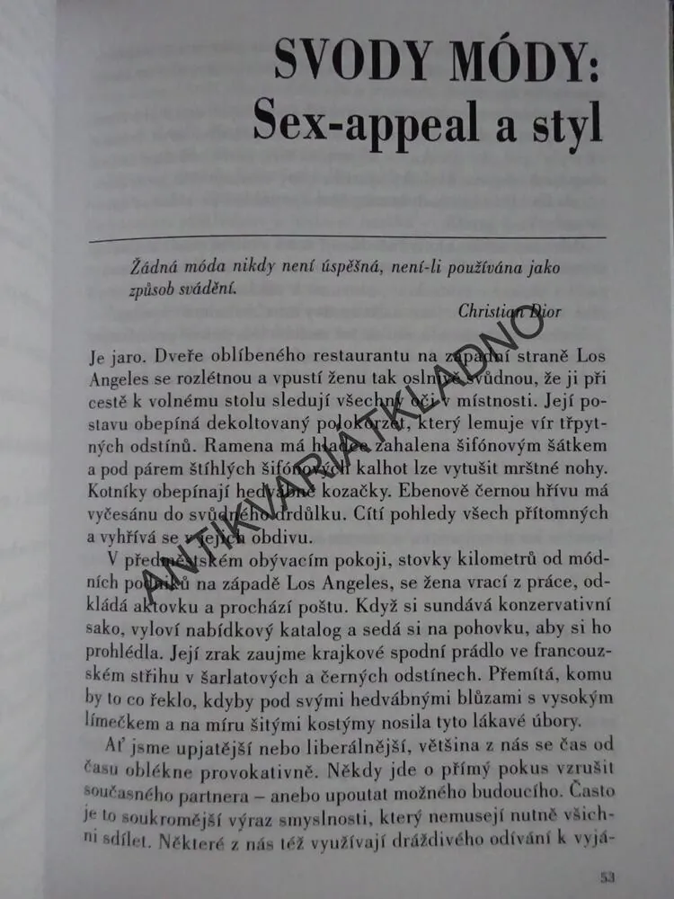 TAJEMNÁ ŘEČ MÓDY, CO ŘÍKÁME SVÝM OBLEČENÍM, TOBY FISHEROVÁ MIRKINOVÁ, **an