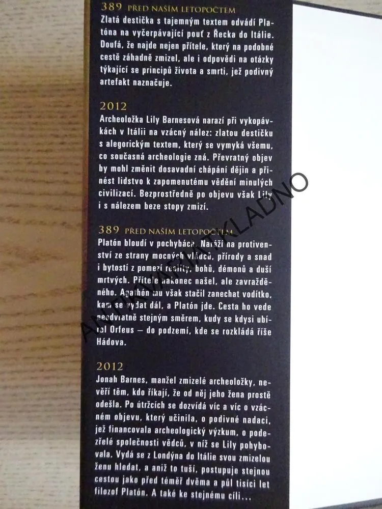 ORFEUS V PODSVĚTÍ, TOM HARPER, **an