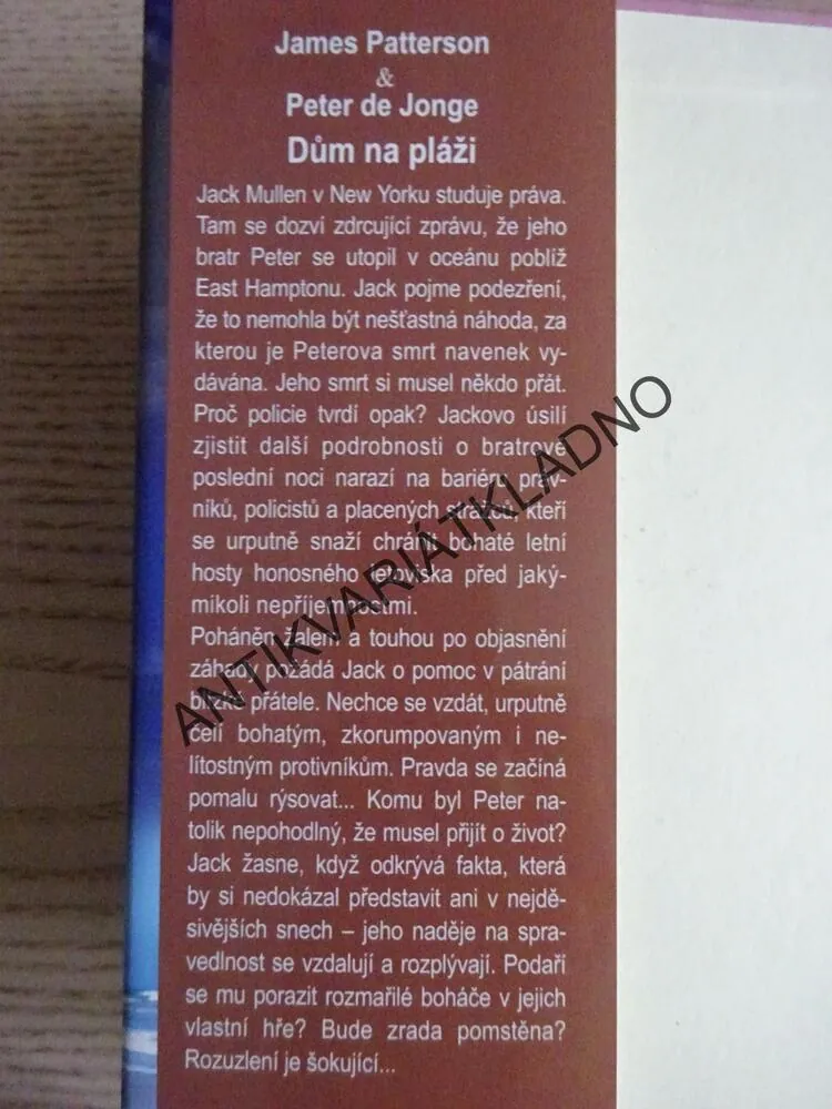 DŮM NA PLÁŽI, JAMES PATTERSON, **an