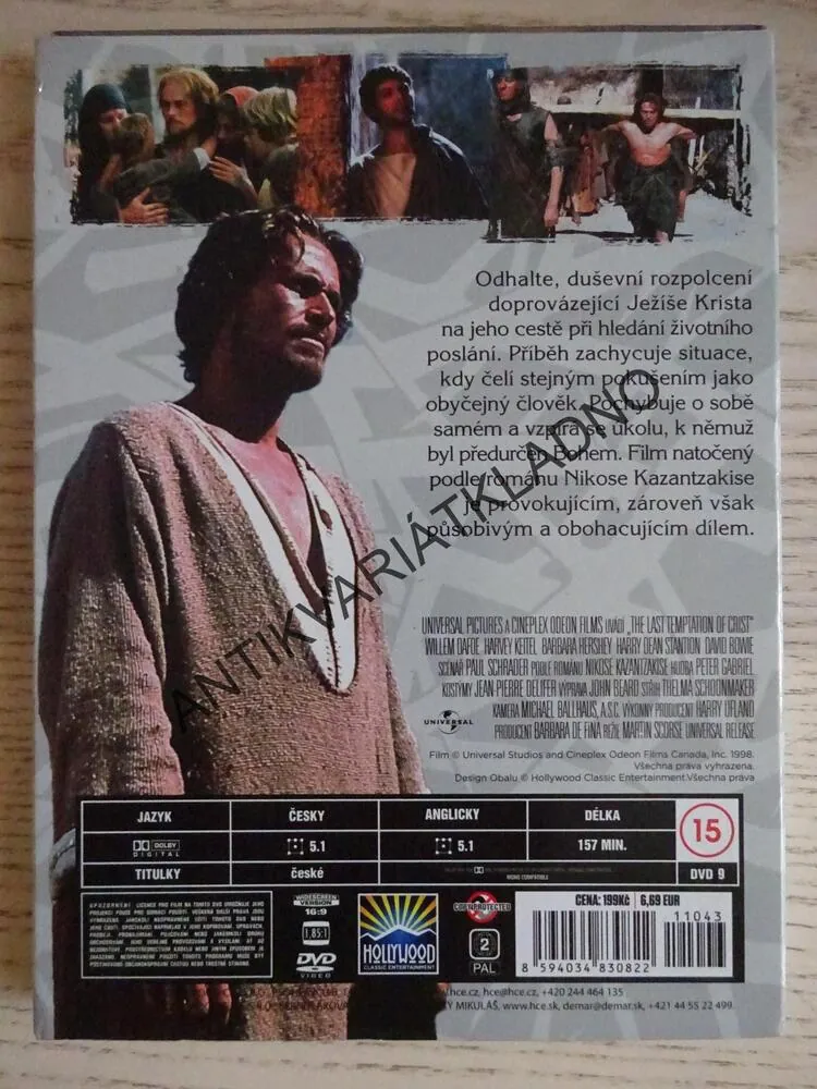 POSLEDNÍ POKUŠENÍ KRISTA, DVD FILM