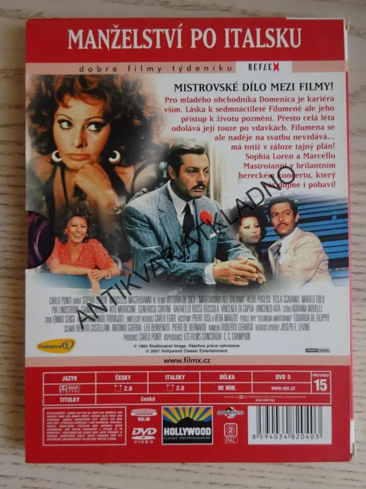 MANŽELSTVÍ PO ITALSKU, DVD FILM