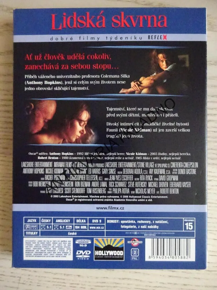LIDSKÁ SKVRNA, DVD FILM