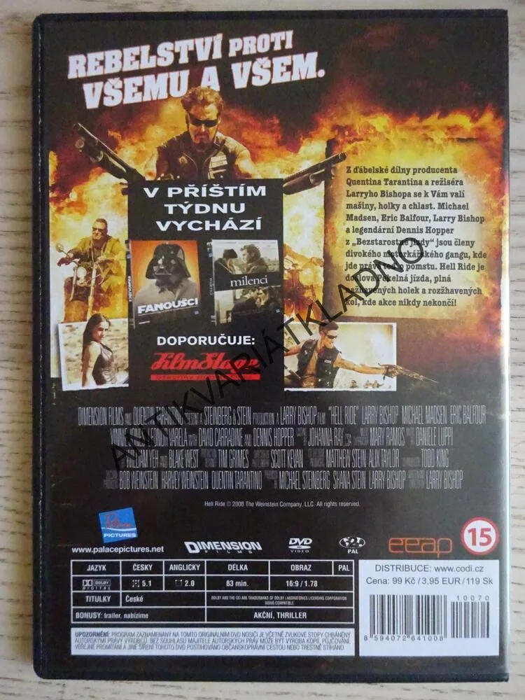 PEKELNÁ JÍZDA, DVD FILM