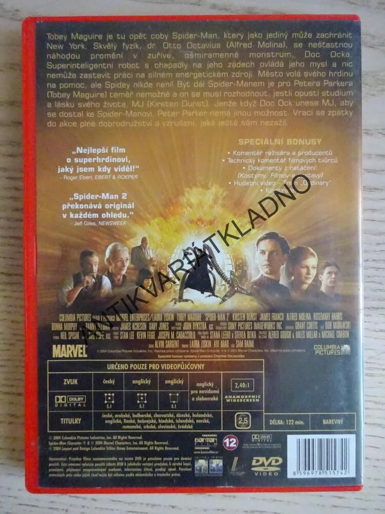 SPIDER-MAN 2., DVD FILM