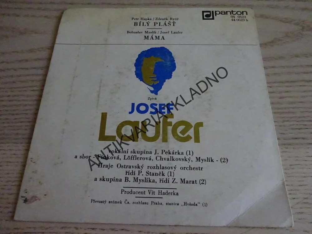 JOSEF LAUFER, BÍLÝ PLÁŠŤ, MÁMA, MALÁ DESKA