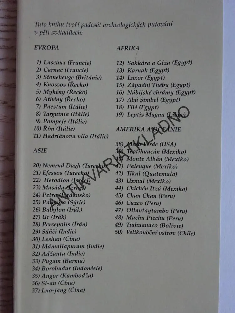 KRÁSA ZANIKLÝCH CIVILIZACÍ, **an