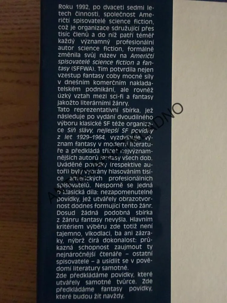 SÍŇ SLÁVY MISTRŮ FANTASY II, NEJLEPŠÍ FANTASY POVÍDKY VŠECH DOB, **an