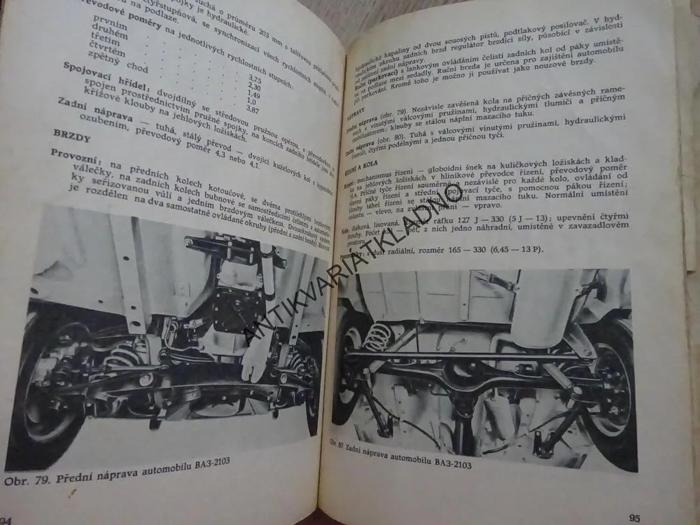 BA3-2103, NÁVOD K PROVOZU A OBSLUZE, AUTO, AUTOMOBIL, **an