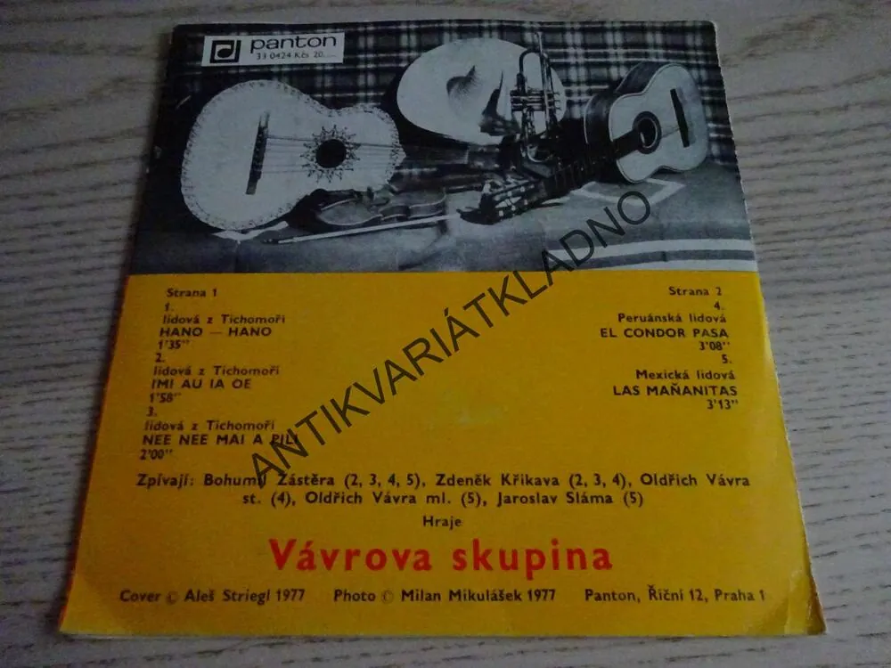 VÁVROVA SKUPINA, HANO - HANO, IMI AU IA OE, NEE NEE MAI A PILI, EL CONDOR PASA, LAS MAŇANITAS, MALÁ DESKA