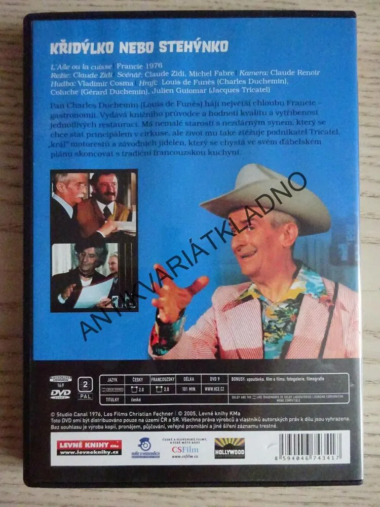 KŘIDÝLKO NEBO STEHÝNKO, DVD FILM