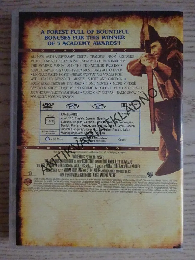 DOBRODRUŽSTVÍ ROBINA HOODA, DVD FILM