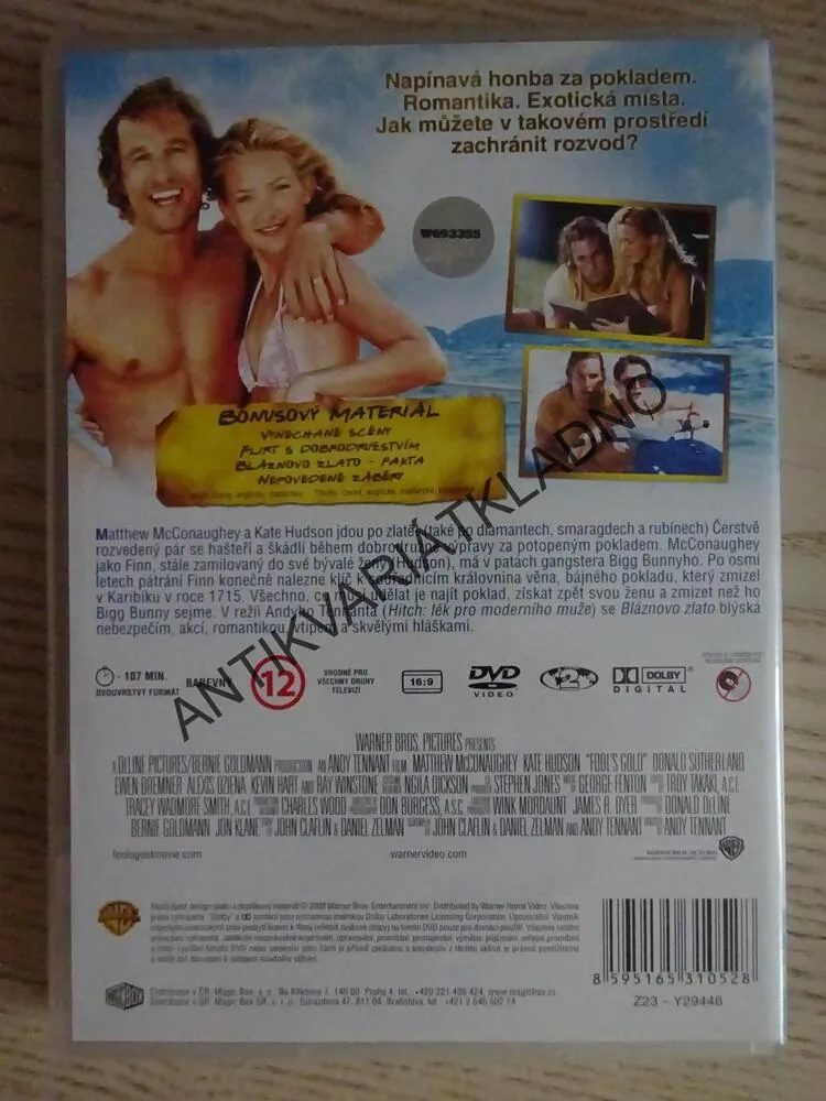 BLÁZNOVO ZLATO, DVD FILM 