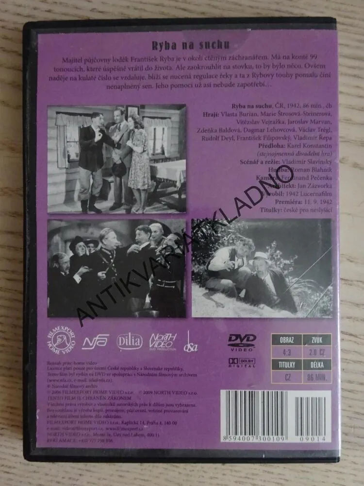 RYBA NA SUCHU, VLASTA BURIAN, DVD FILM