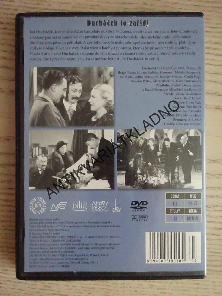 DUCHÁČEK TO ZAŘÍDÍ, DVD FILM  ČR