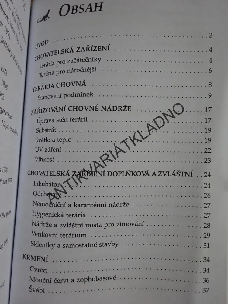 CHOV ŠUPINATÝCH PLAZŮ, VLADIMÍR CERHA, **an