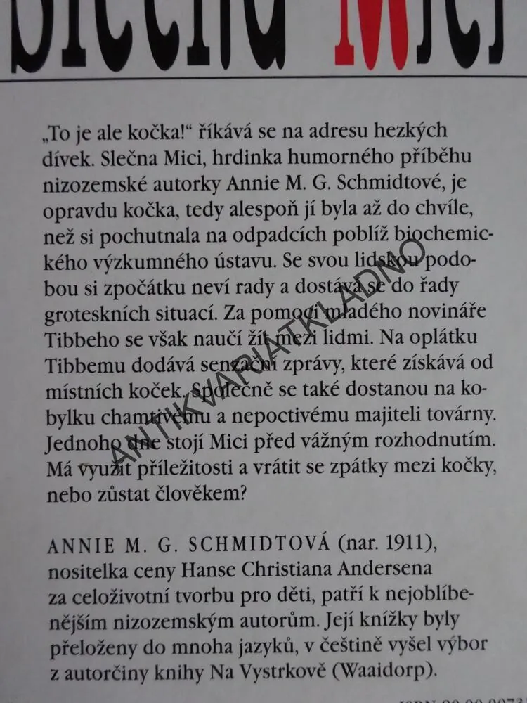 SLEČNA MICI, ANNIE M. G. SCHMIDTOVÁ, **an
