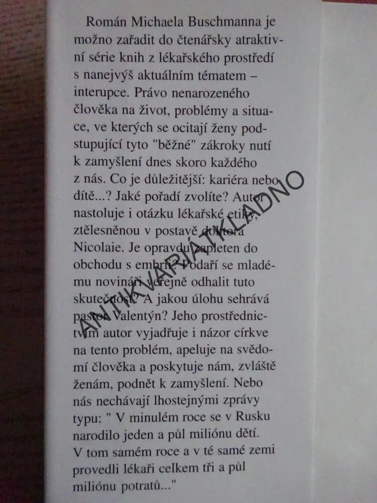 NEMOCNIČNÍ ODDĚLENÍ ČTYŘI, MICHAEL BUSCHMANN, **an