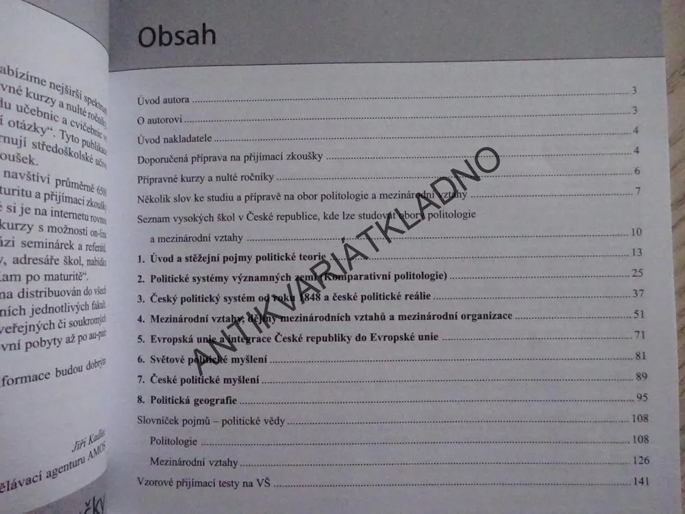 JAK SE DOSTAT NA VYSOKOU, POLITOLOGIE