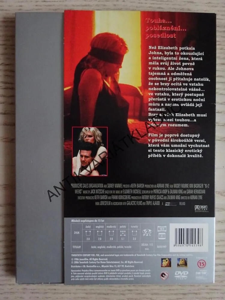 9 1/2 TÝDNE, DVD FILM