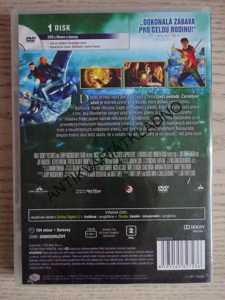 ČARODĚJŮV UČEŇ, DVD FILM 