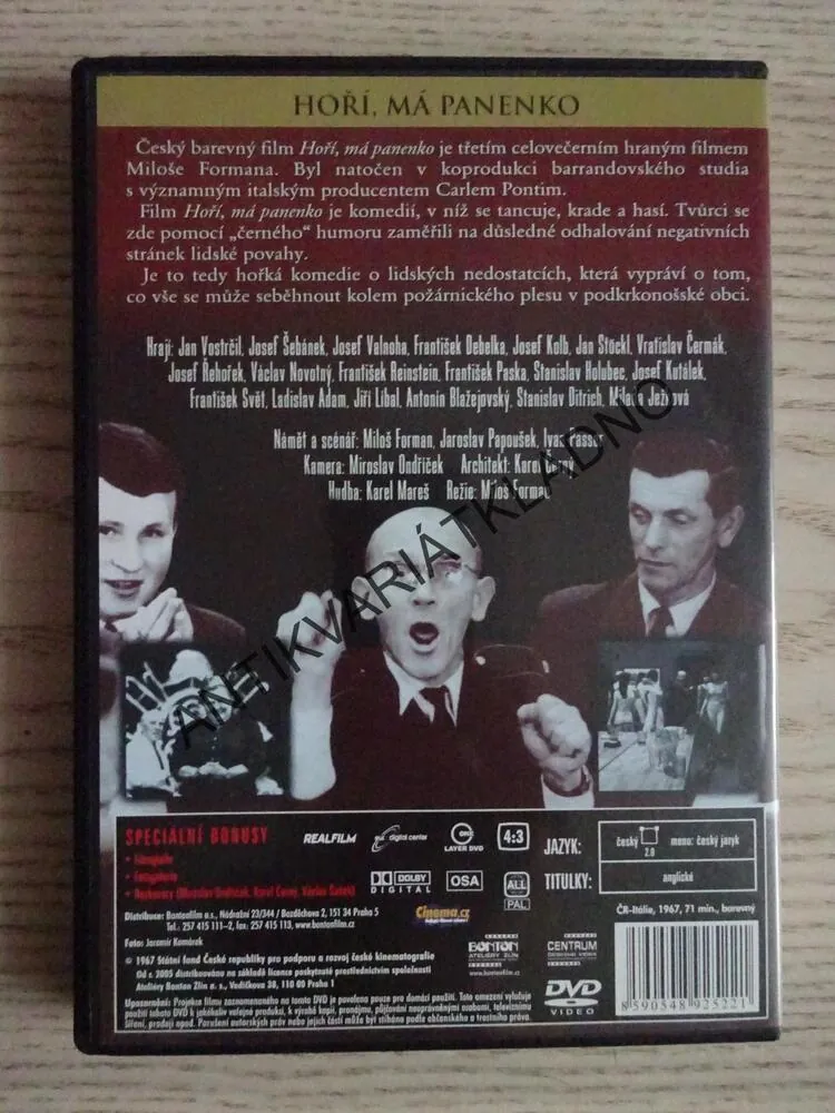 HOŘÍ, MÁ PANENKO, DVD FILM