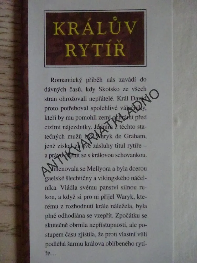 KRÁLŮV RYTÍŘ, SHANNON DRAKE, **an
