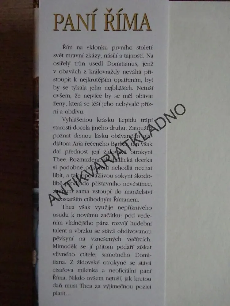 PANÍ ŘÍMA, KATE QUINN, **an