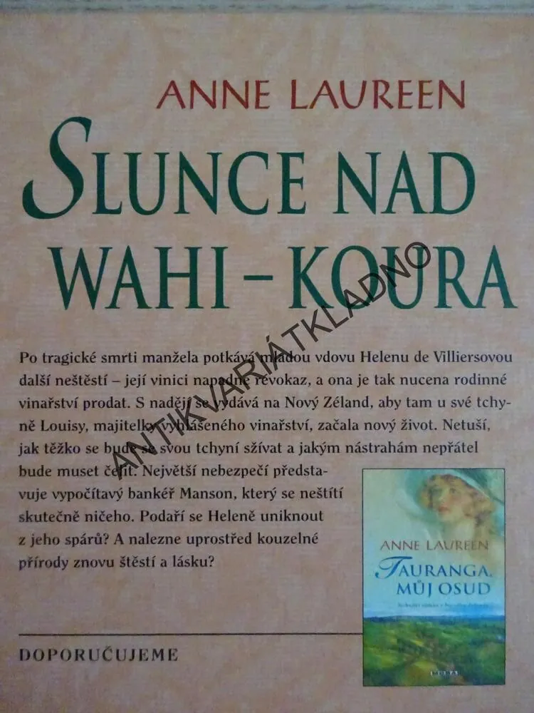 SLUNCE NAD WAHI-KOURA, ANNE LAUREEN, **an