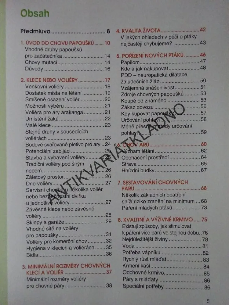 CHOV PAPOUŠKŮ, CHOVATELSKÁ PŘÍRUČKA, ROSEMARY LOW, **an