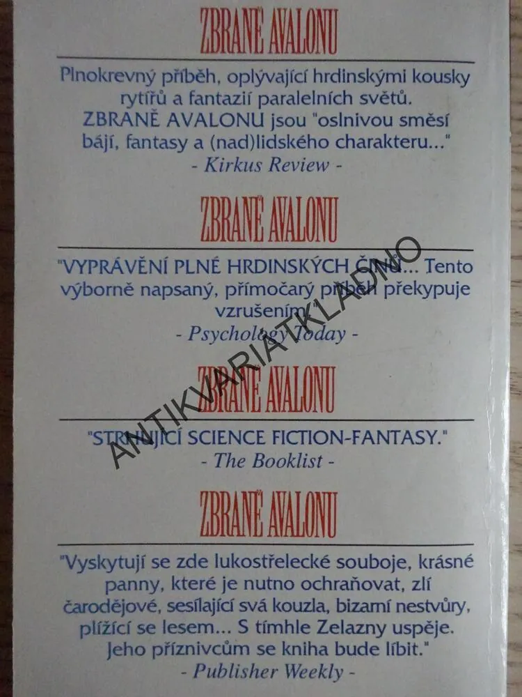 ZBRANĚ AVALONU, ROGER ZELAZNY, **an