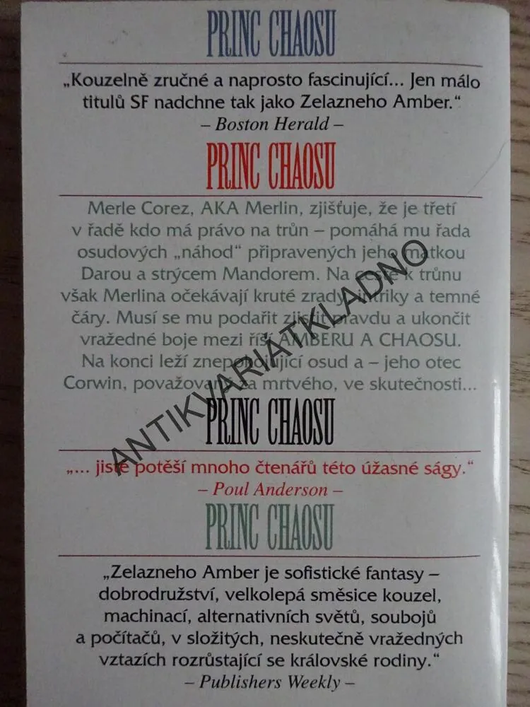 PRINC CHAOSU, ROGER ZELAZNY, **an