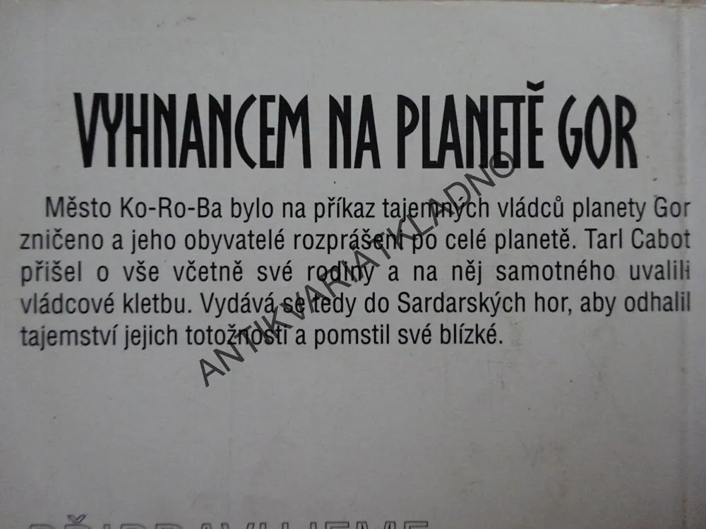 GOR: VYHNANCEM NA PLANETĚ GOR, KRONIKY PROTIZEMĚ, ČÁST 2, JOHN NORMAN, **an