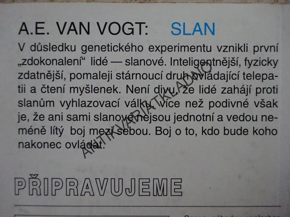 SLAN, A. E. VAN VOGT, **an
