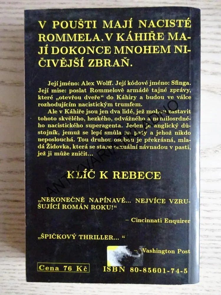 KLÍČ K REBECE, KEN FOLLETT, **an