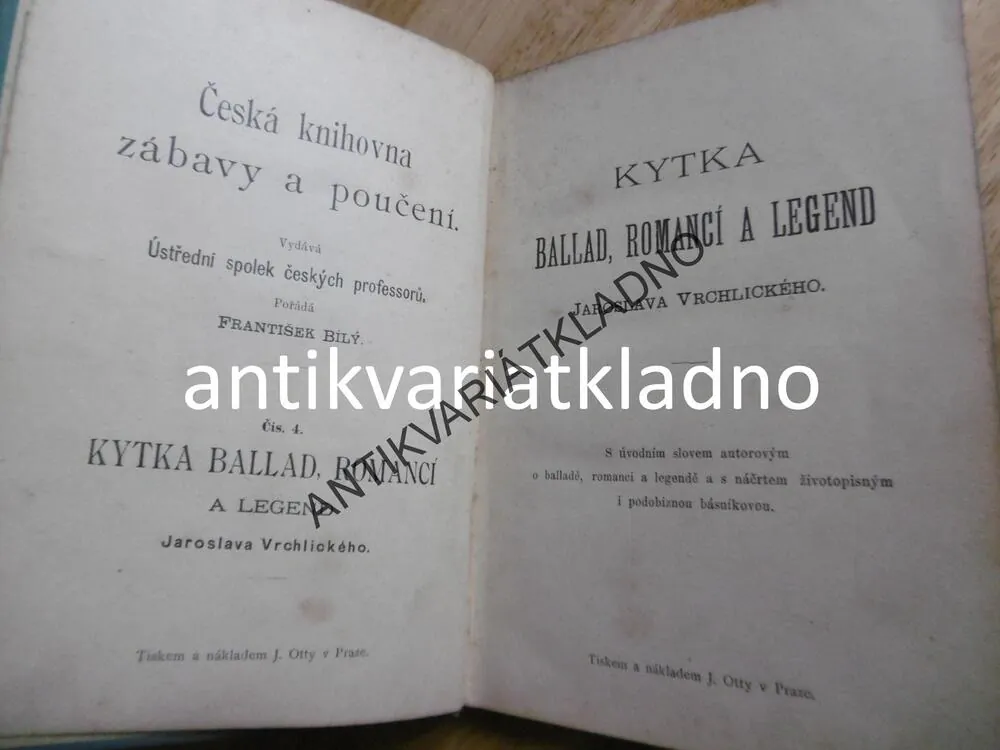KYTKA BALAD ROMANCÍ A LEGEND, VRCHLICKÝ,