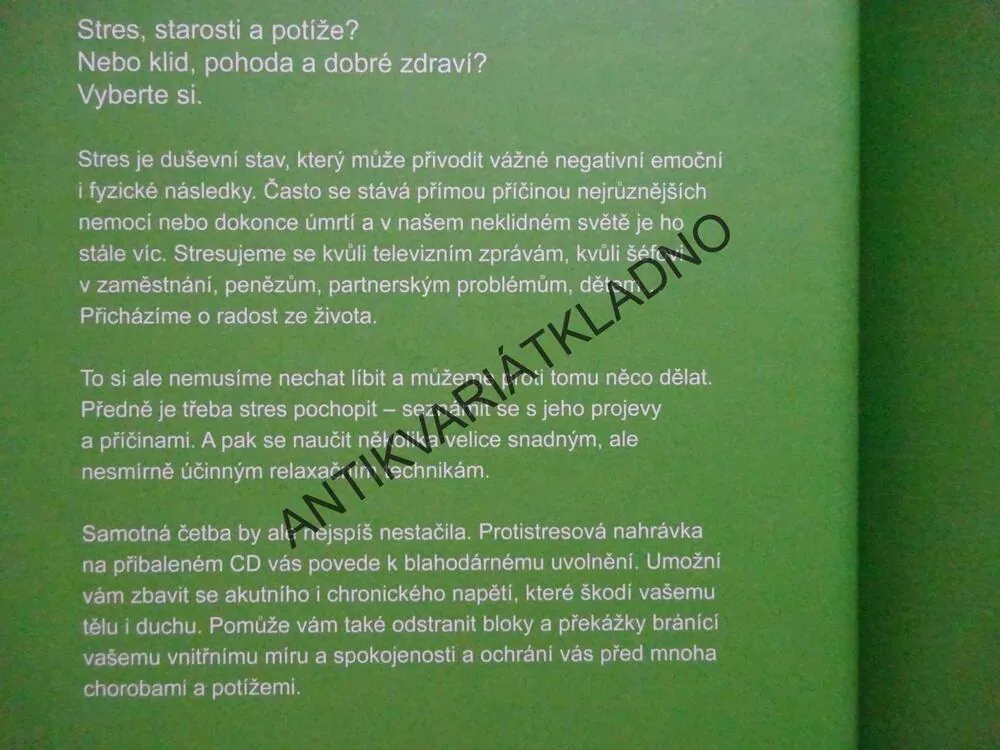 UVOLNĚNÍ STRESU, DOSAŽENÍ VNITŘNÍHO KLIDU, BRIAN L. WEISS, **an