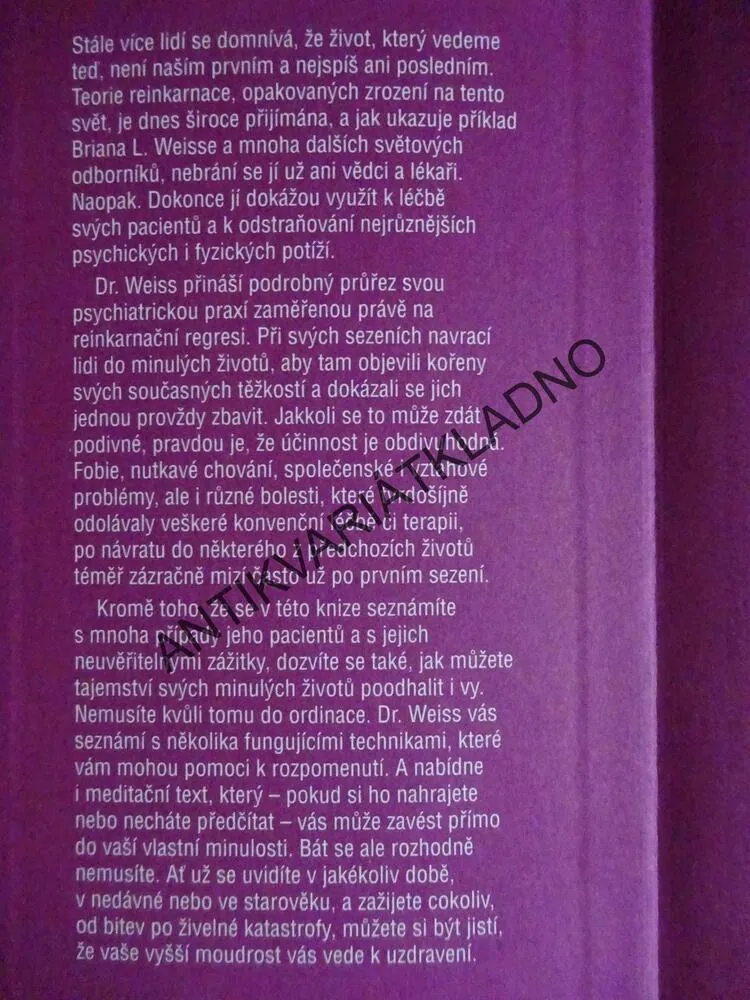 MINULÝMI ŽIVOTY K UZDRAVENÍ, BRIAN L. WEISS, **an