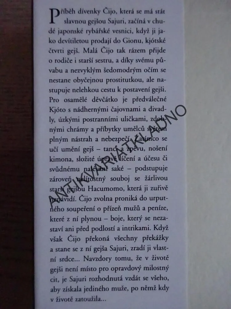 GEJŠA, ARTHUR GOLDEN, **an