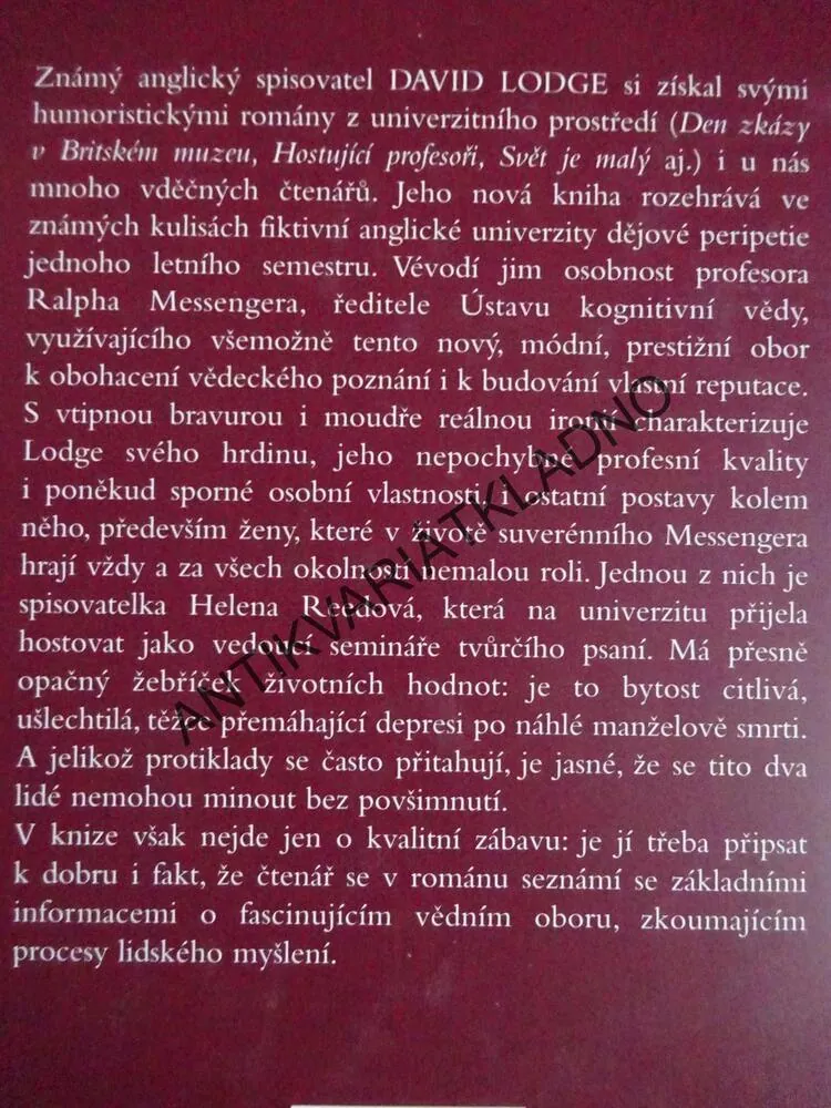 PROFESORSKÉ HRÁTKY, DAVID LODGE, **an
