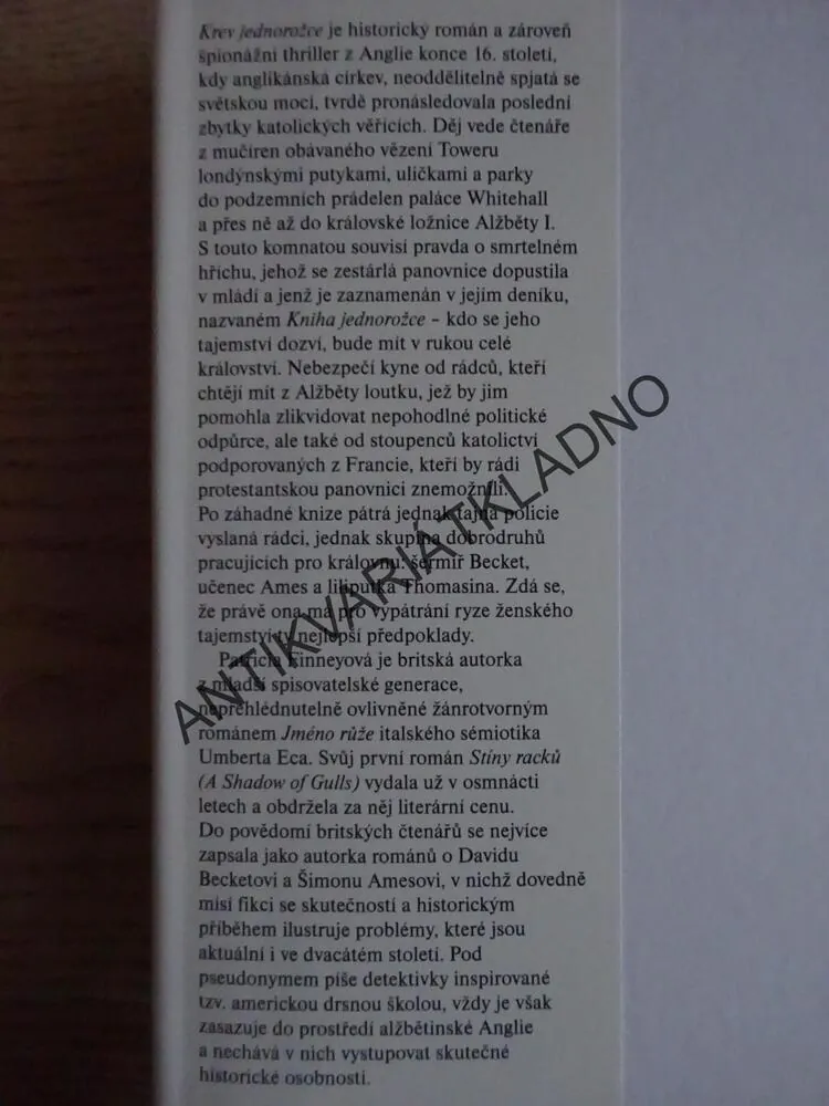 KREV JEDNOROŽCE, PATRICIA FINNEYOVÁ, **an