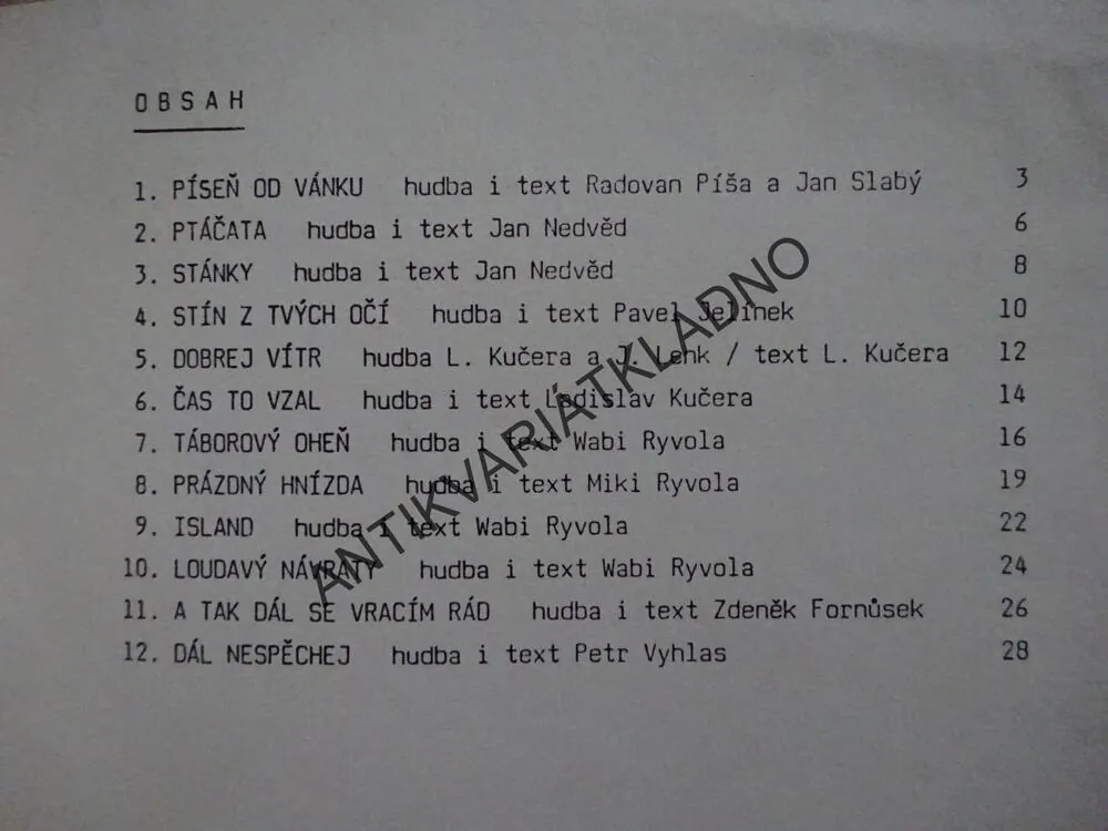 PÍSNIČKY DO KAPSY 125, CESTY, SVOJŠICKÝ SLUNOVRAT, ZPĚVNÍK, NOTY, TEXTY