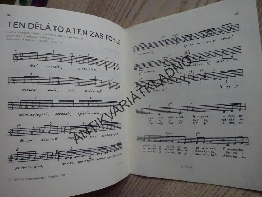 PORTA '87, AKORDY, ZPĚVNÍK, NOTY, TEXTY